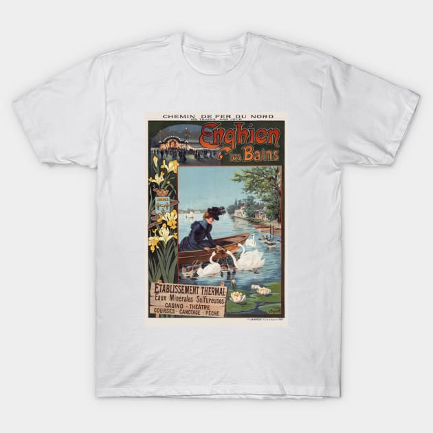 Enghien les Bains France Vintage Poster 1900 T-Shirt by vintagetreasure